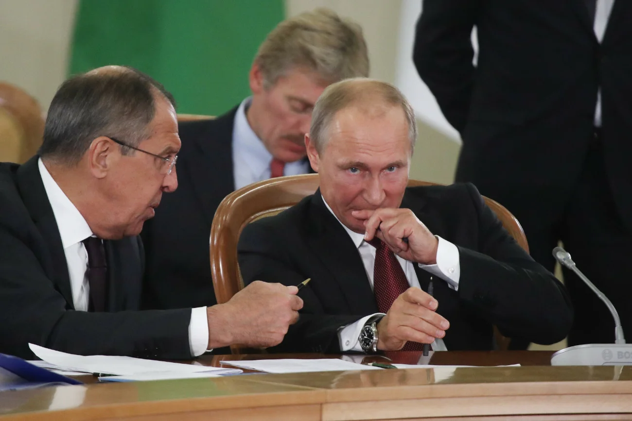 Siergiej Ławrow i Władimir Putin