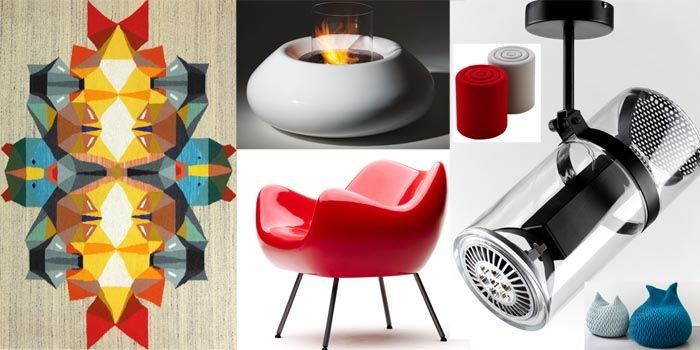 Kosmos Project, "Kilim", Planika, "Bubble Commerce" Serge‘a Atallaha, Maria Jeglińska, "Goodie", 2012, Velt, reflektor "Froginjar", Aleksandra Gaca, "Slumber Poufs", Roman Modzelewski, "RM58", fotel