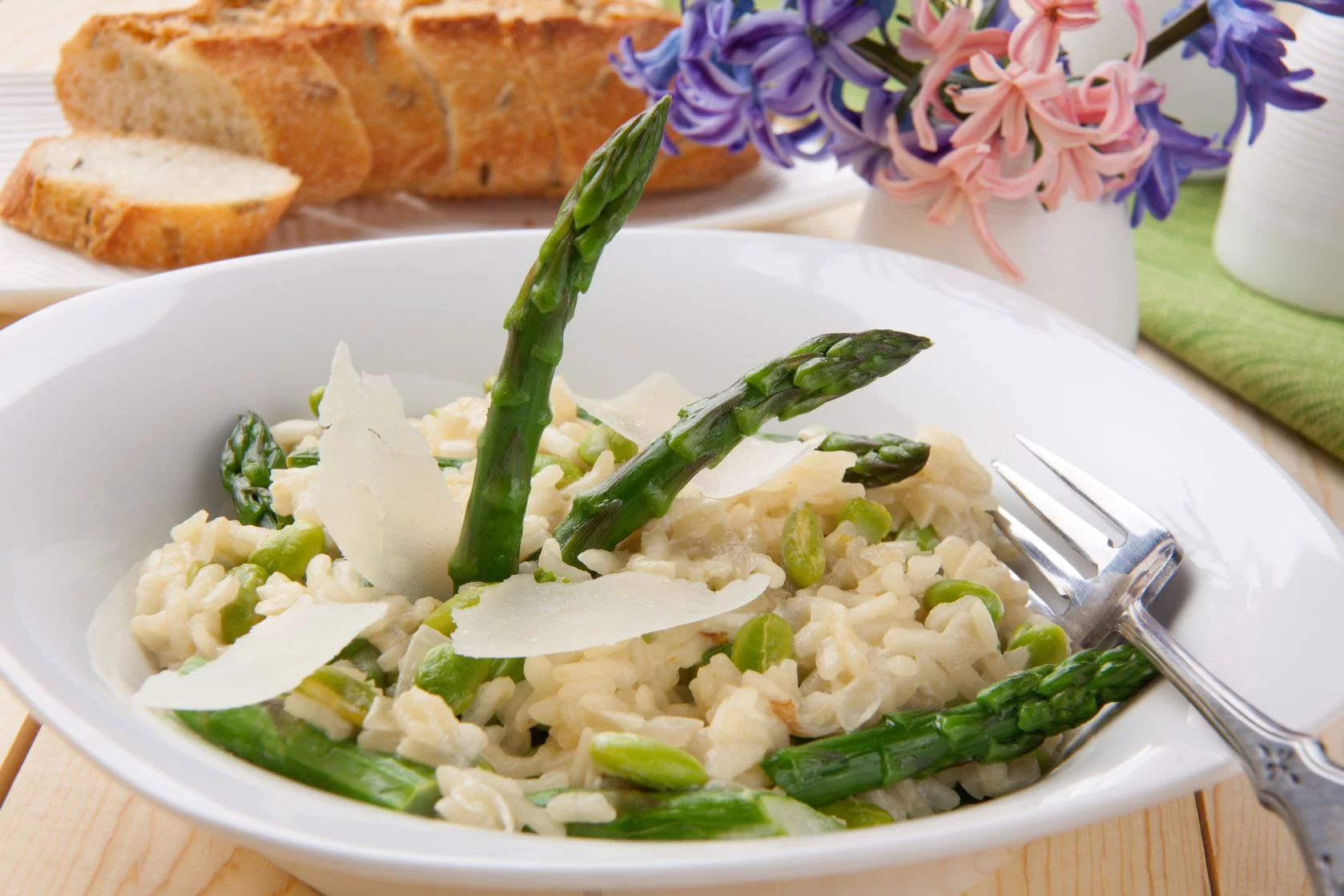 Risotto ze szparagami.