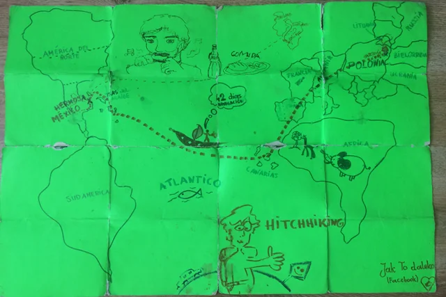 Ta mapa towarzyszyła Tomkowi przez całą podróż