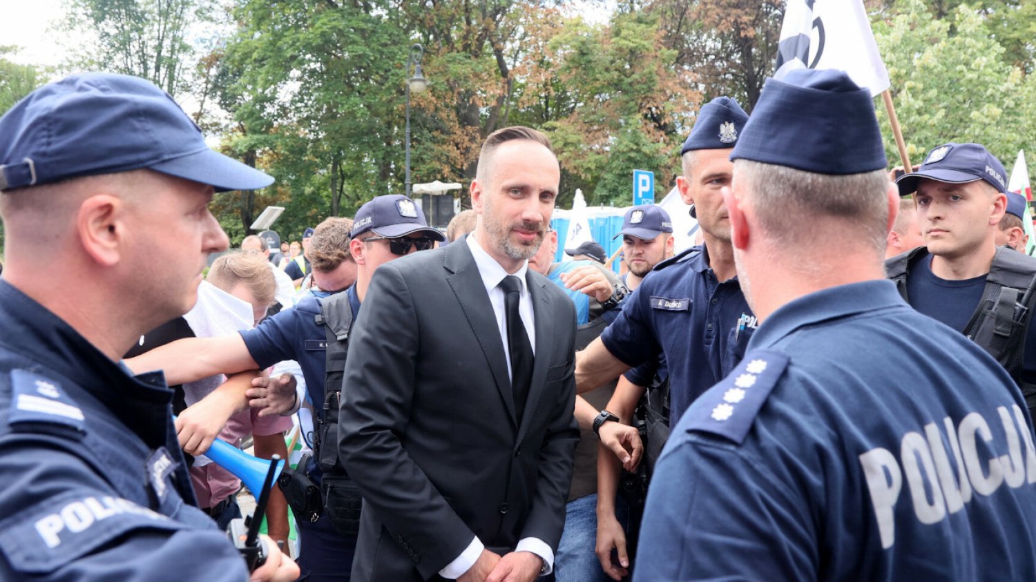Poseł Janusz Kowalski został wyproszony z demonstracji rolników Agrounii.