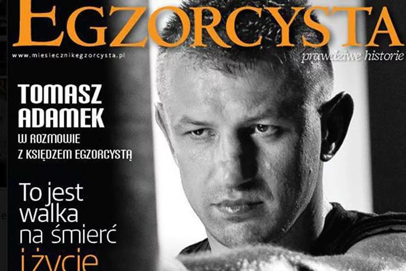 Okładka najnowszego numeru miesięcznika "Egzorcysta" z Tomaszem Adamkiem