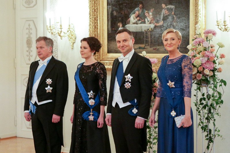 Agata i Andrzej Duda w parą prezydencką Finlandii.