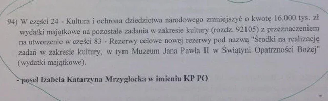 Wniosek o kolejną dotację dla muzeum JP2
