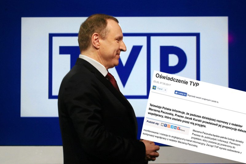 Jacek Kurski przynajmniej na chwilę ugasił pożar na prawicy. Marzena Paczuska dostałą nowe stanowisko.