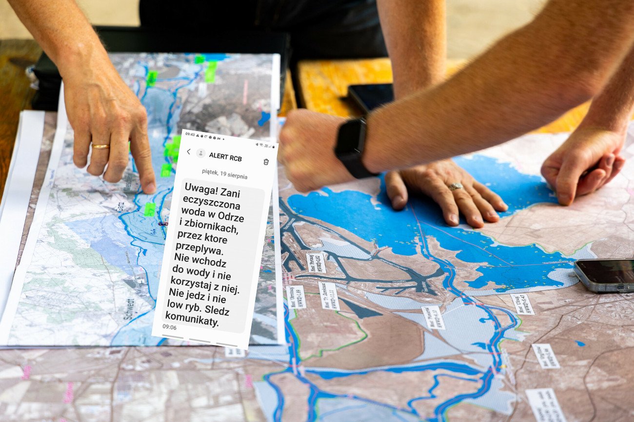 Alert RCB na zachodzie Polski w związku ze skażeniem Odry