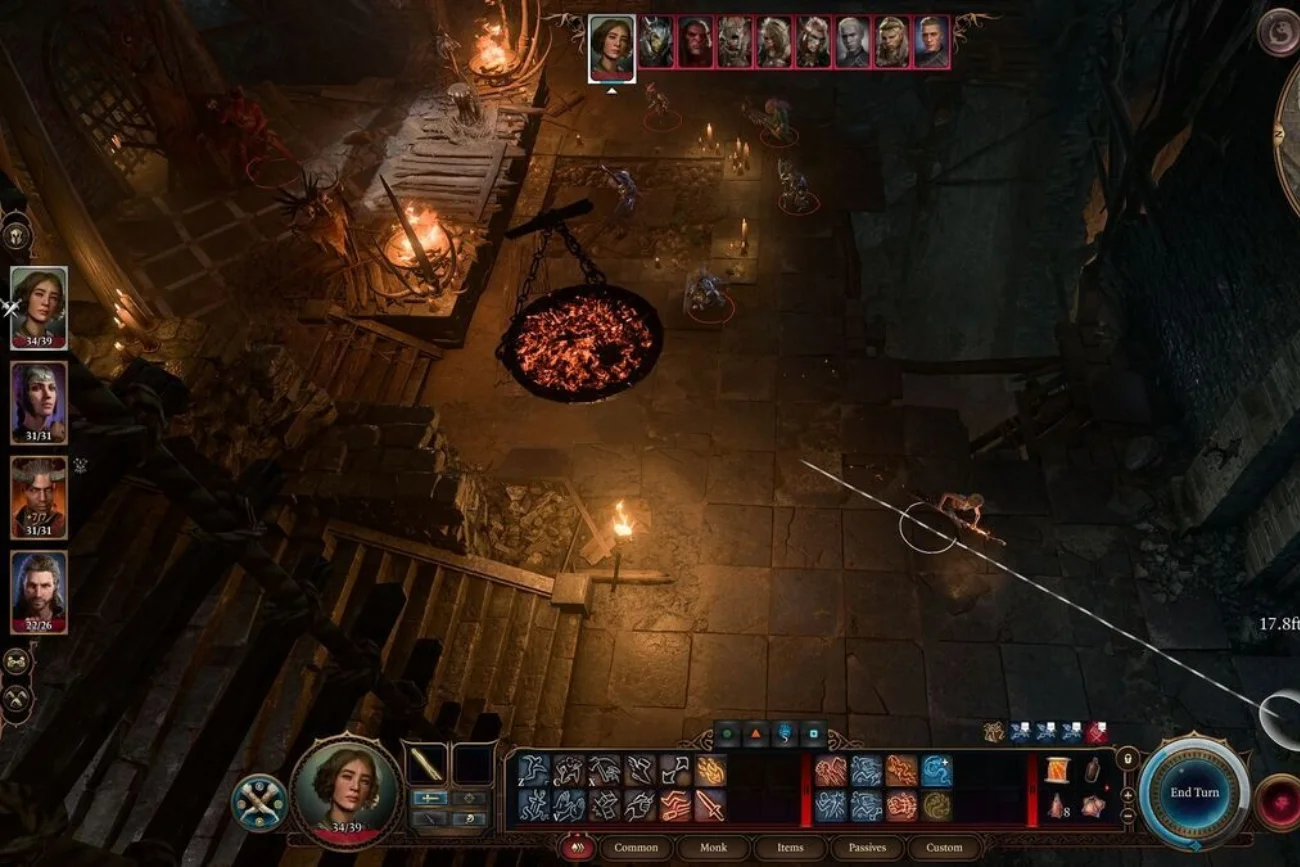 Walka w grze Baldur's Gate 3.