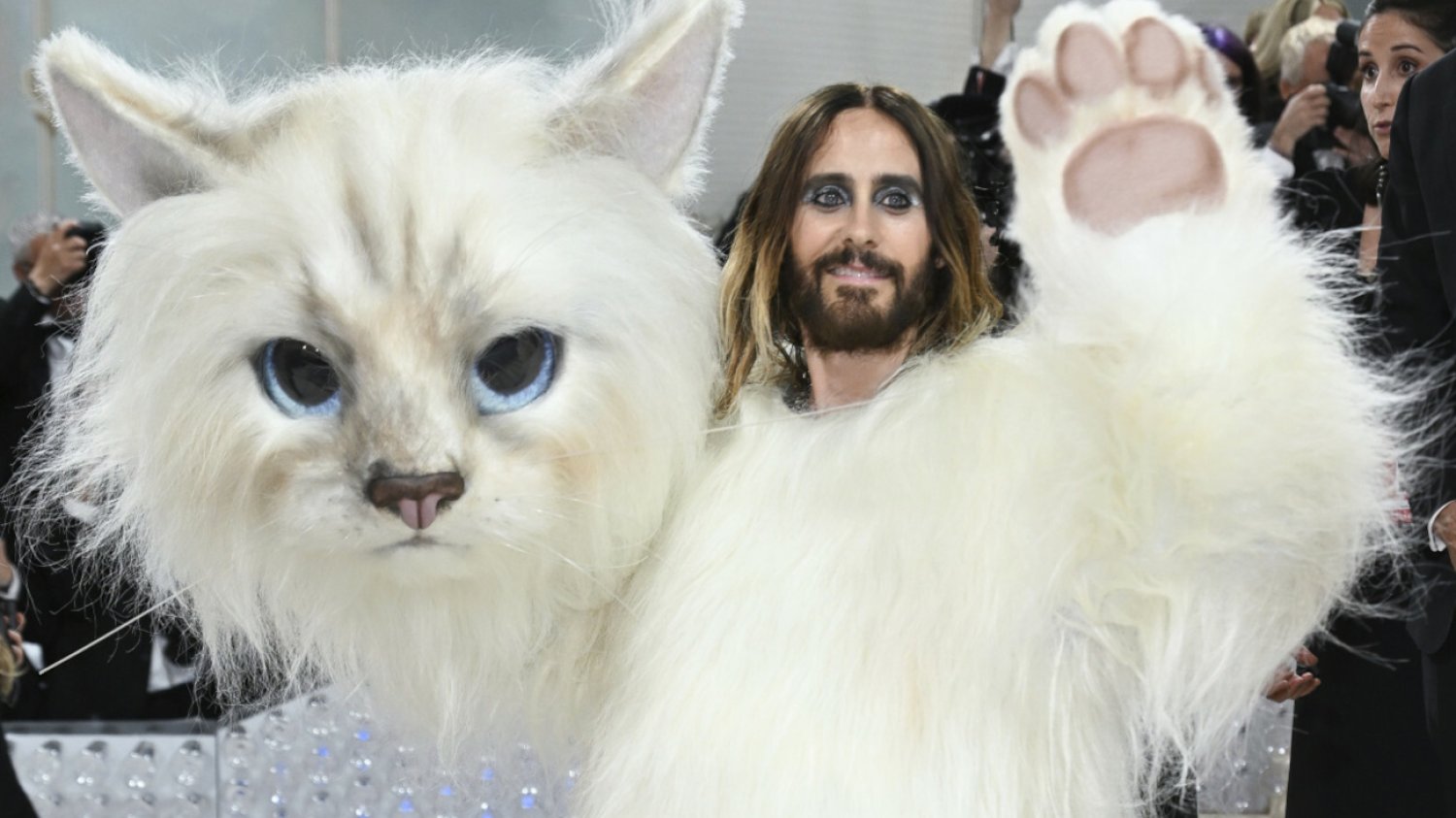 MET Gala 2023. Jared Leto przebrał się za kota.