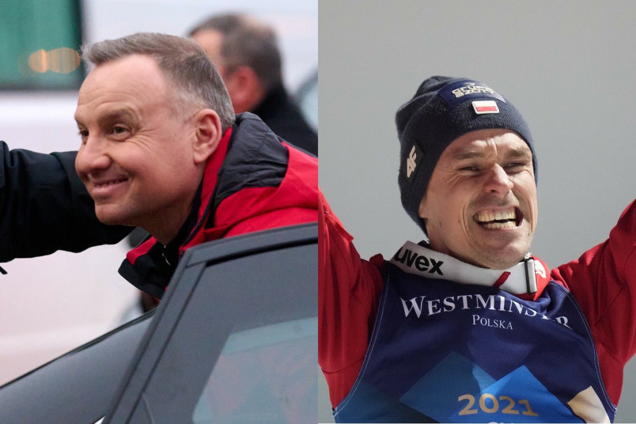 Andrzej Duda i Piotr Żyła