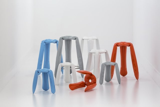 Stołek PLOPP wykonany w technologii FiDU