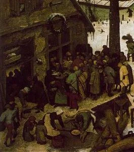 Spis ludności w Betlejem, fragment obrazu