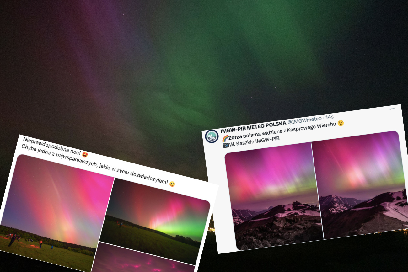 Zorza polarna nad Polską. Największa od kilkudziesięciu lat