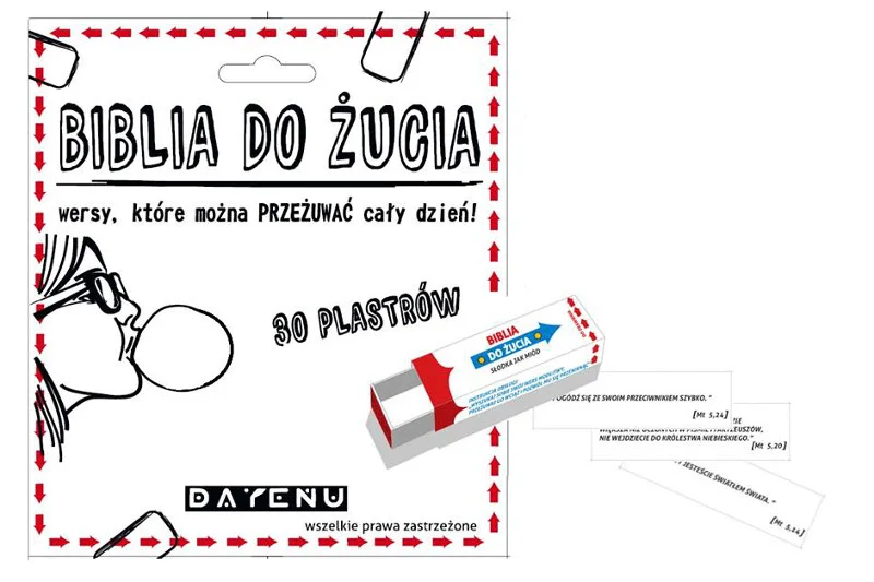 Drobne kontrowersje wzbudziło zestawienie Biblii z gumą. A przecież ojcowie pustyni mówili o "przeżuwaniu" Pisma!