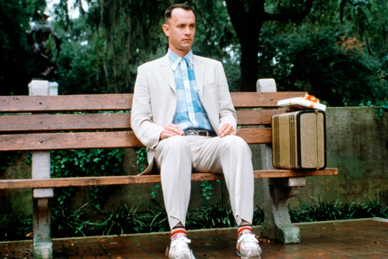 Tom Hanks w filmie "Forrest Gump".
