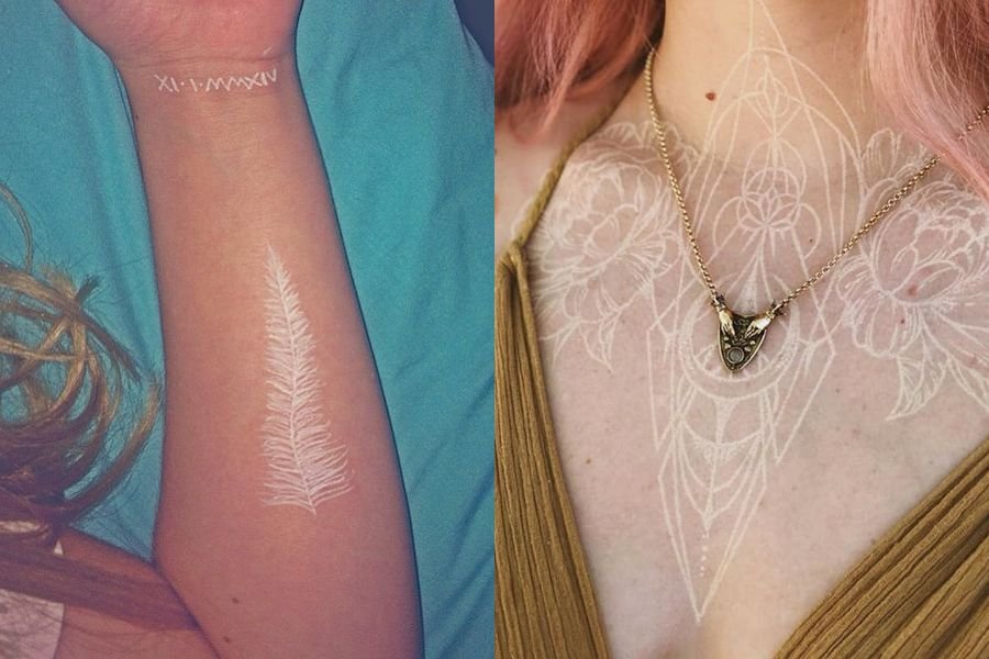 Białe tatuaże stały się modne w ostatnich latach