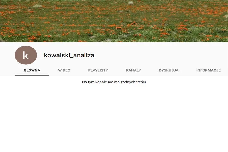 Od teraz klikając w link do konta "Wheelieholica" na YouTube widzimy taki obrazek.