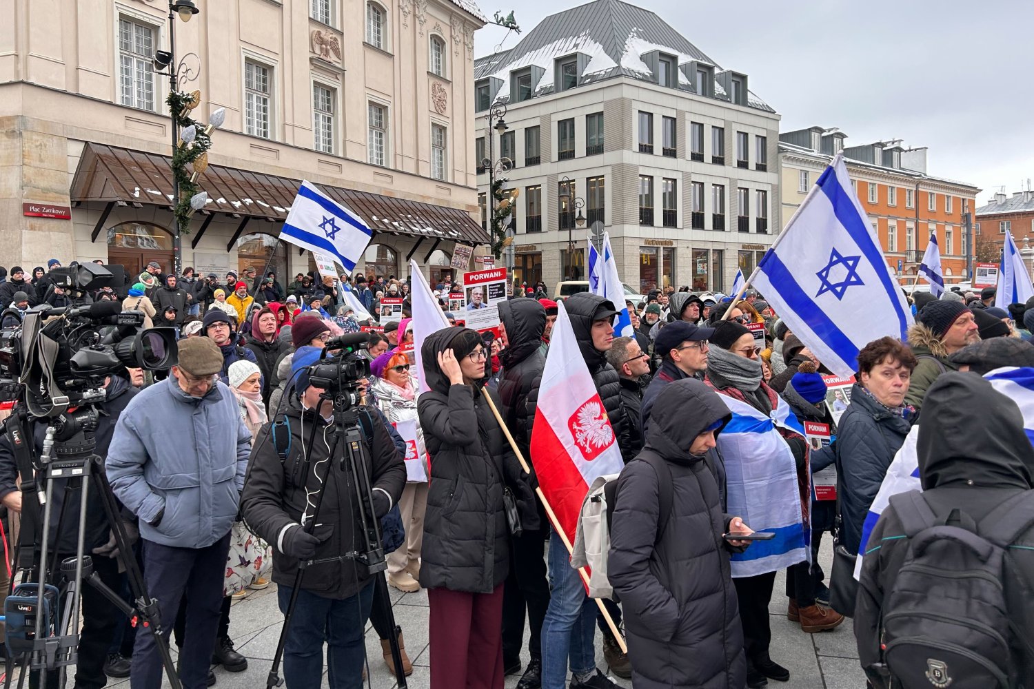 Marsz proizraelski w Warszawie.