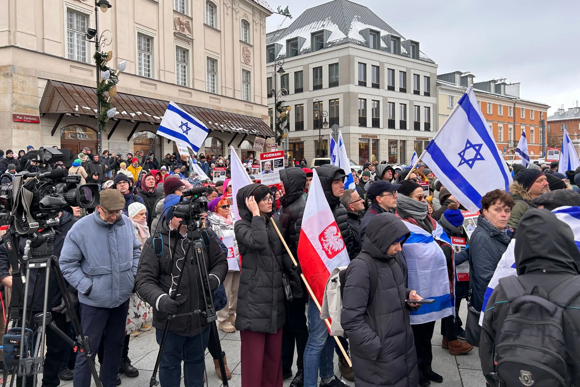 Marsz proizraelski w Warszawie.