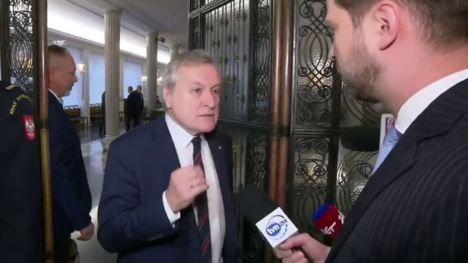 Radomir Wit z TVN24 i Piotr Gliński z PiS