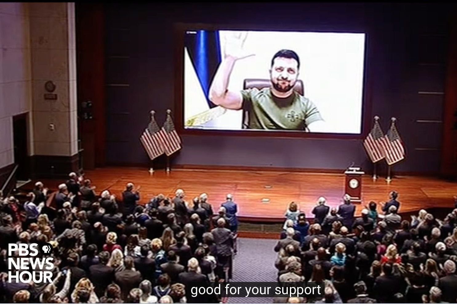 Wołodymyr Zełenski wystąpił zdalnie przed amerykańskim Kongresem.