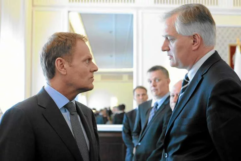 Premier Donald Tusk i minister sprawiedliwości Jarosław Gowin