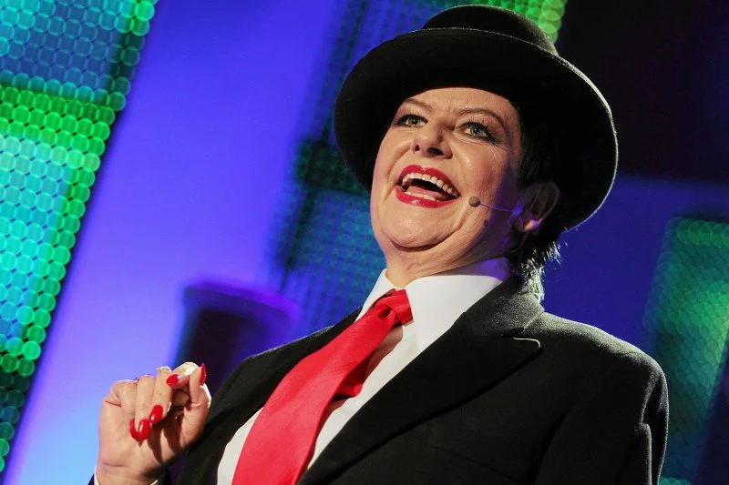 Joanna Senyszyn będzie dubbingować jedną z postaci w serialu Disneya. Na zdjęciu podczas reality Shopka Szoł Teatru Groteska w Krakowie.