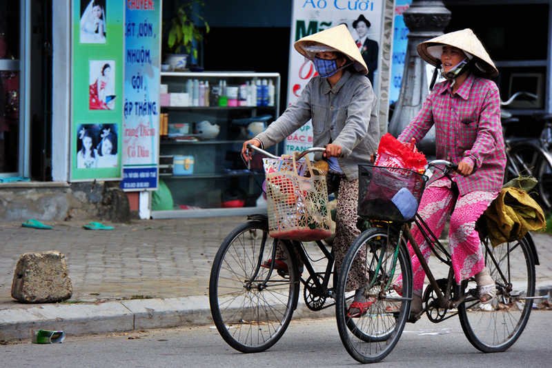 Koreanki na rowerach