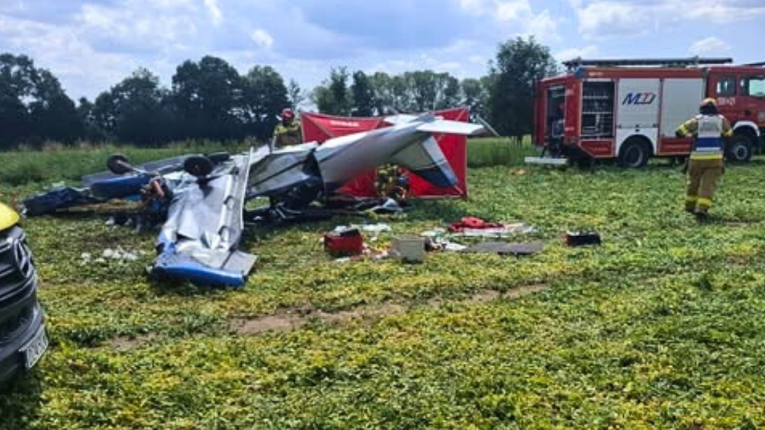 Katastrofa awionetki koło Ząbkowic Śląskich. Na pokładzie były dwie osoby Katastrofa awionetki na Śląsku. Na pokładzie były dwie osoby