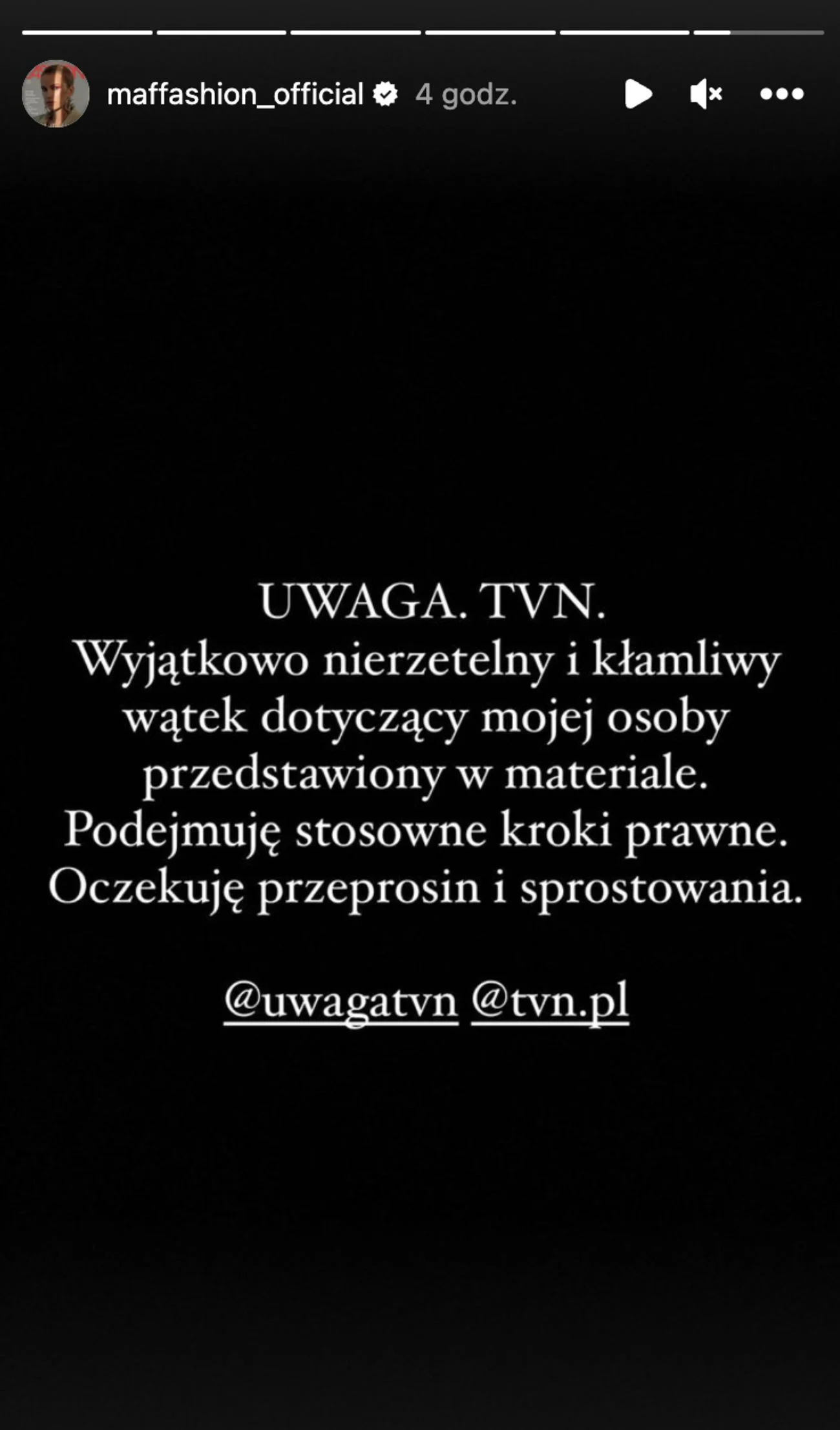 Fabijański bohaterem programu "Uwaga" TVN. Maffashion żąda przeprosin