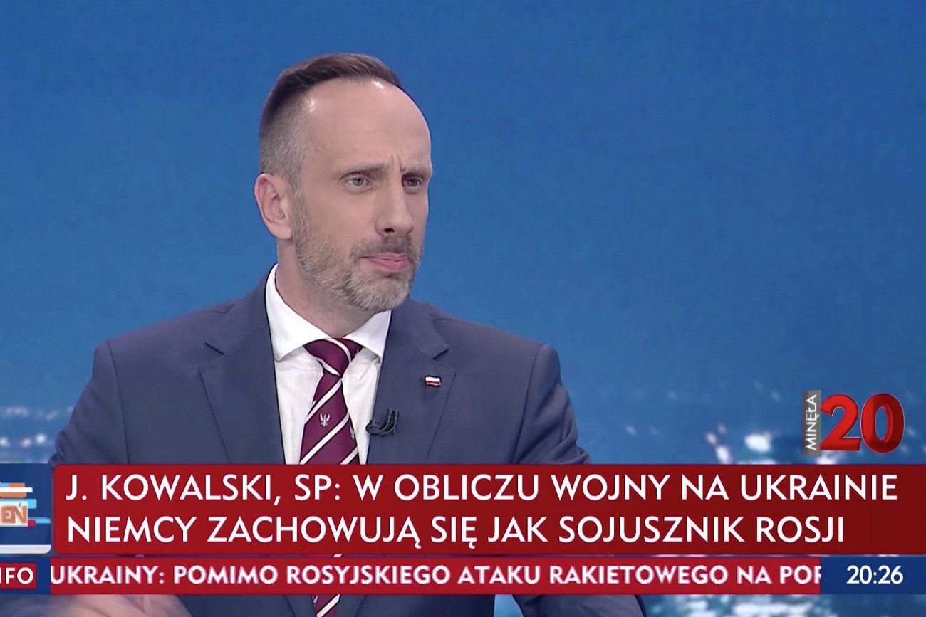Poseł Janusz Kowalski w programie "Minęła 20" w TVP Info