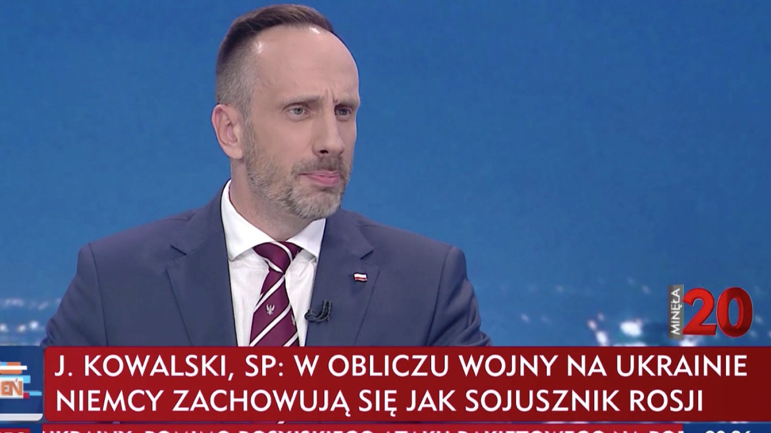 Poseł Janusz Kowalski w programie "Minęła 20" w TVP Info