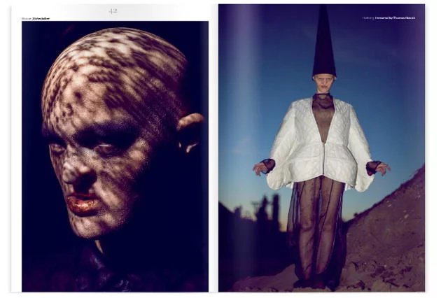 Modelka w sesji Kaltblut Magazine.