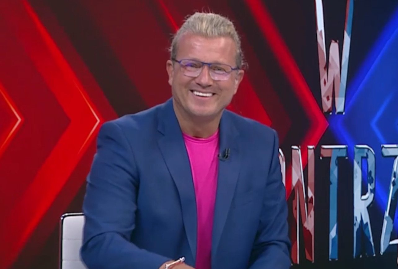 Kadr z programu "W kontrze" na antenie TVP Info z dnia 26 sierpnia 2021.