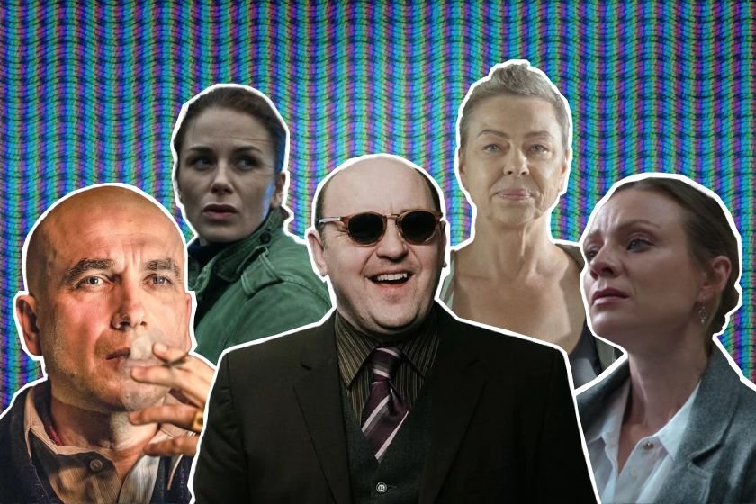 kadry z seriali: "Erynie", "Odwilż", "The Office PL", "Gang Zielonej Rękawiczki" i "Zachowaj spokój"