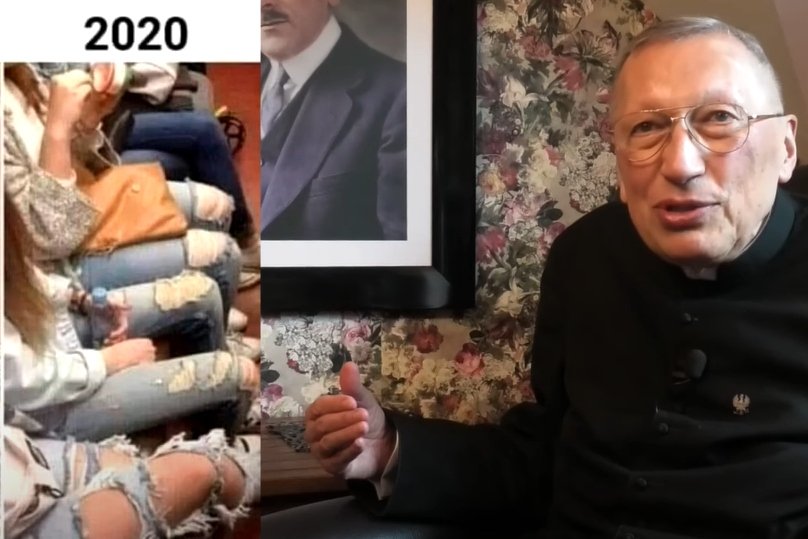 Ks. Kneblewski określił kobiety jako "Baby Jagi w podartych jeansach".