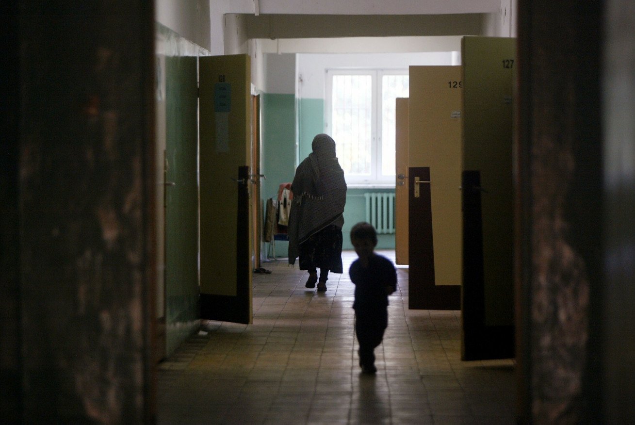 Ośrodek dla uchodźców w Dębaku koło Podkowy Leśnej pod Warszawą.