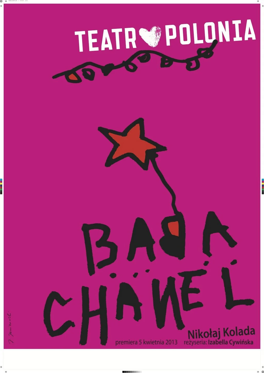 Teatr Polonia.plakat do BABY CHANEL