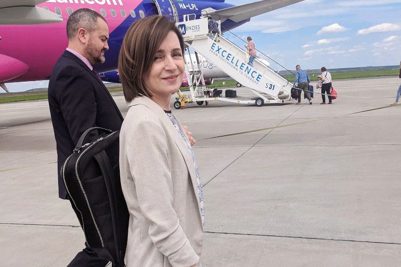 Prezydent Mołdawii Maia Sandu poleciała do Brukseli korzystając z ekonomicznych linii lotniczych