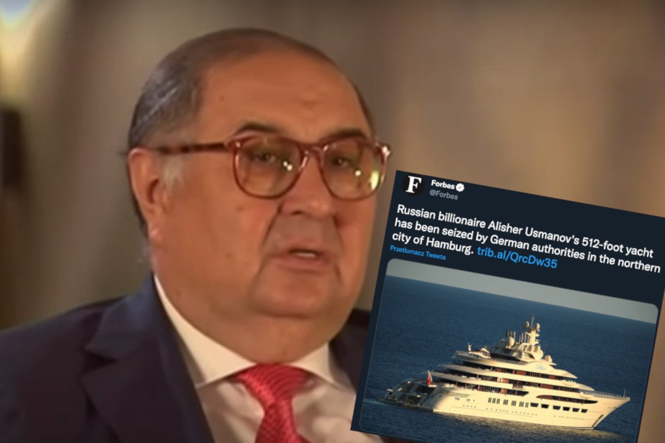 Niemcy konfiskują jacht rosyjskiego miliardera Aliszera Usmanowa.