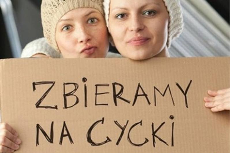 Plakat promujący kampanię fundacji Rak'n'roll