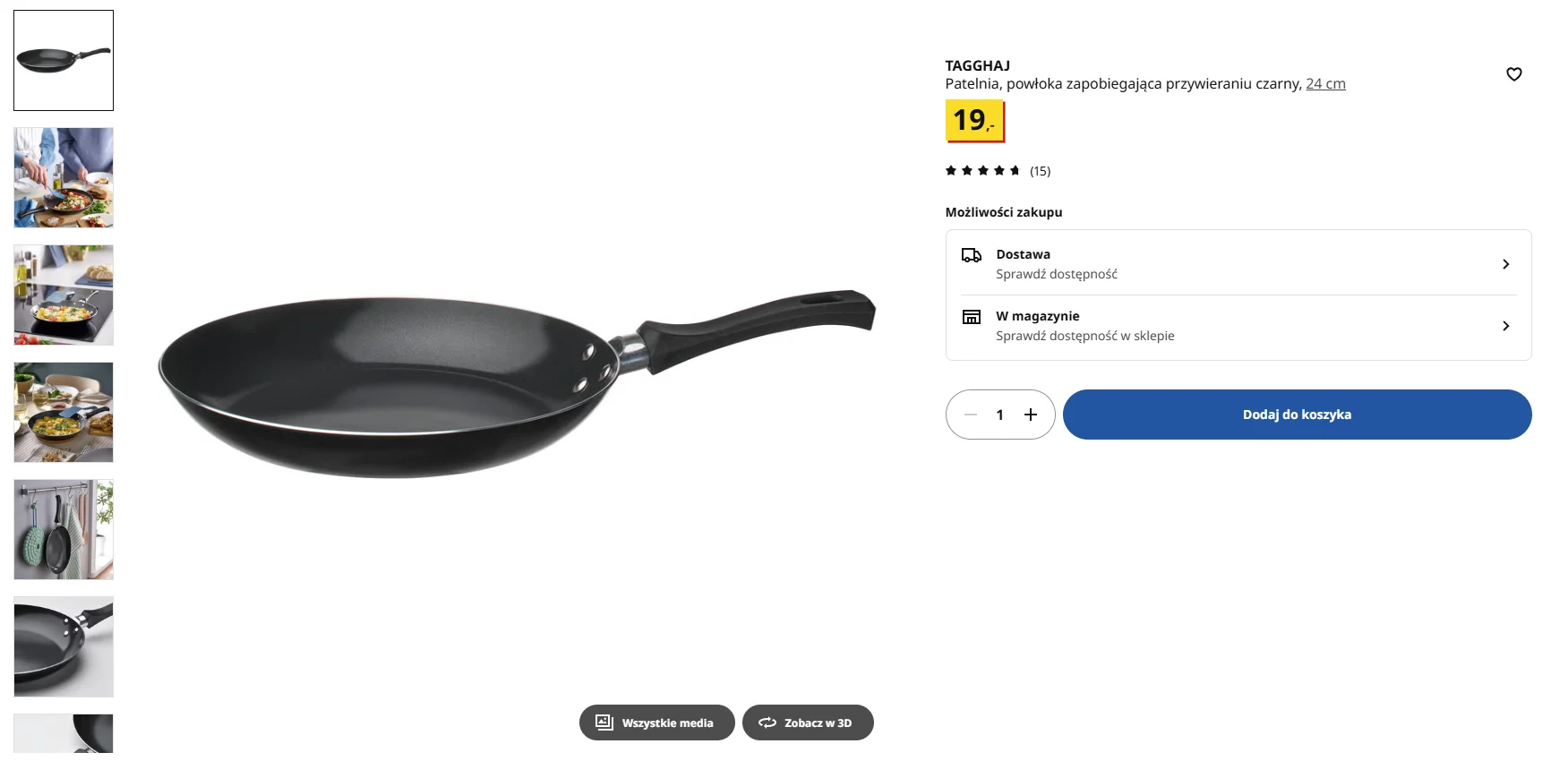 Tej patelni z IKEA aż szkoda nie brać. Przy kasie będziemy mocno zdziwieni