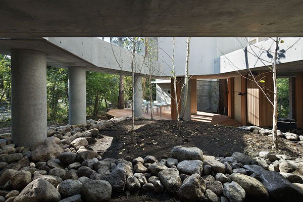 Żadne drzewo nie ucierpiało przy budowie tego domu