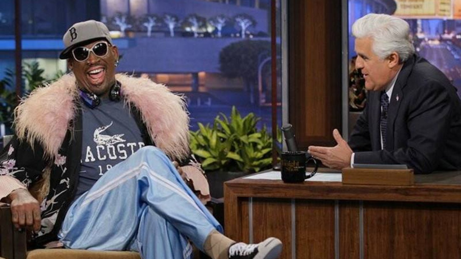 Dennis Rodman podczas popularnego show Jay'a Leno