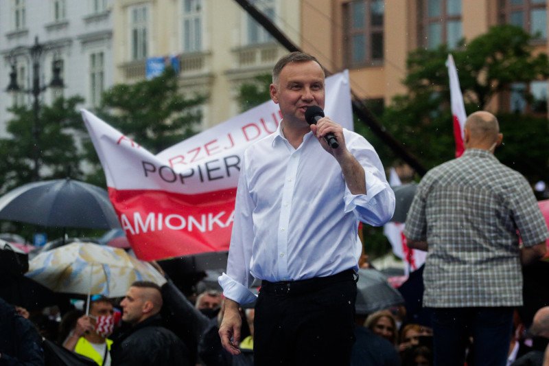 Sztabowcy Andrzeja Dudy wykorzystali utwór Zbigniewa Preisnera podczas wiecu w Krakowie.