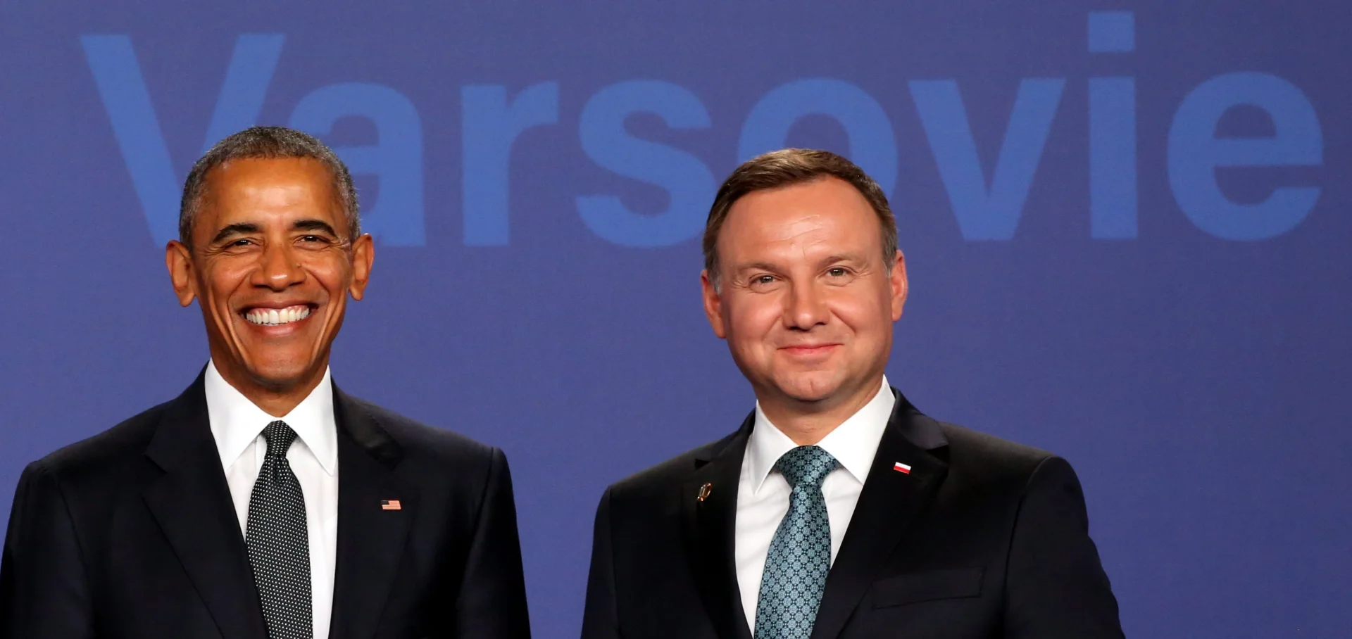 08.07.2016 Warszawa, Stadion Narodowy. Prezydent USA Barack Obama i prezydent RP Andrzej Duda