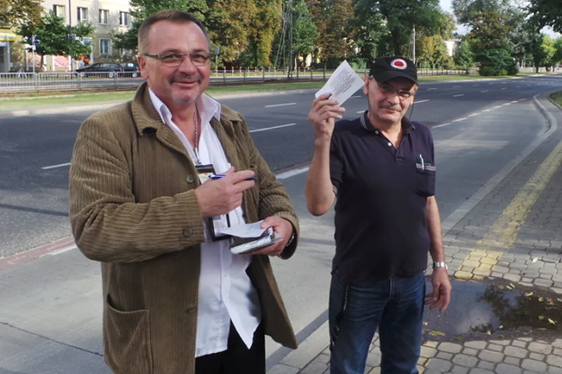 Władek z ujawnionym gapowiczem (zakaz publikacji w NK)