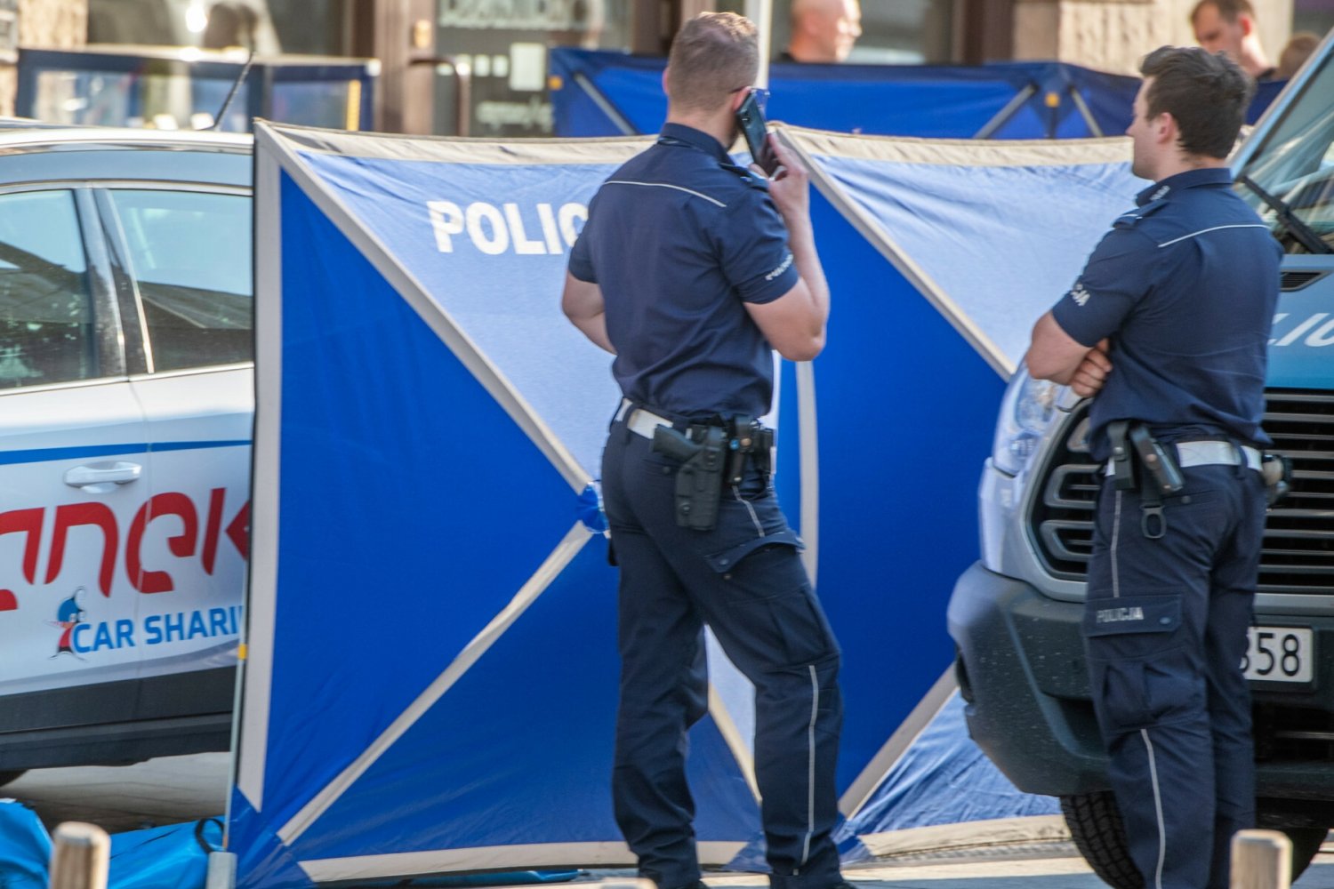 Miejsce strzelaniny w Poznaniu.