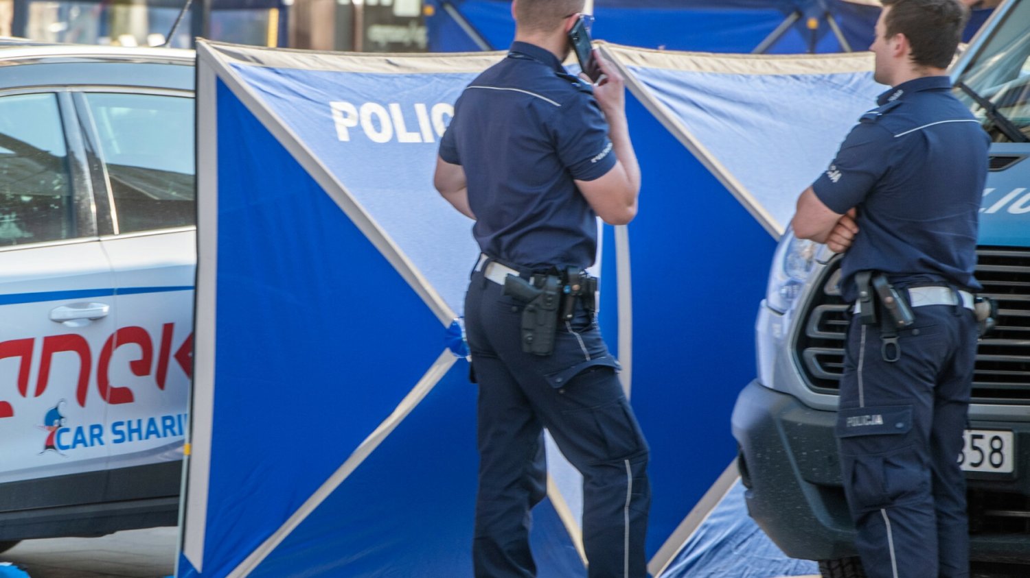 Miejsce strzelaniny w Poznaniu.