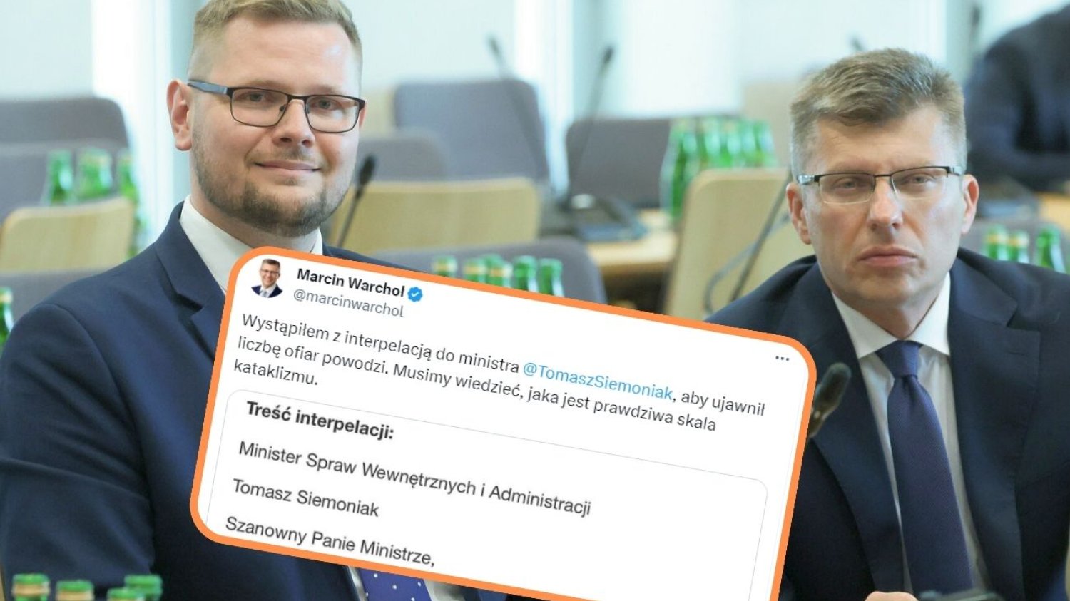 Posłowie Warchoł i Woś pytają o "prawdziwą" liczbę ofiar powodzi. Ta jest znana i na bieżąco podawana
