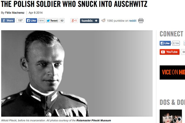 Magazyn "Vice" napisał o Witoldzie Pileckim